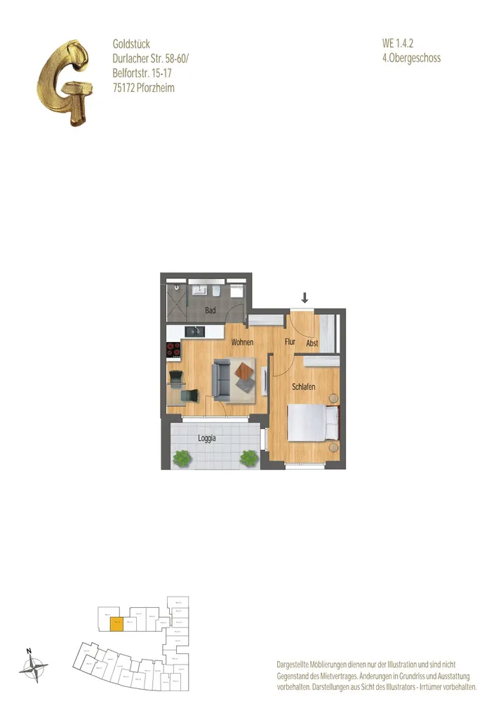 2 Zimmer Wohnung mit 44 m² in Pforzheim – Bild 8