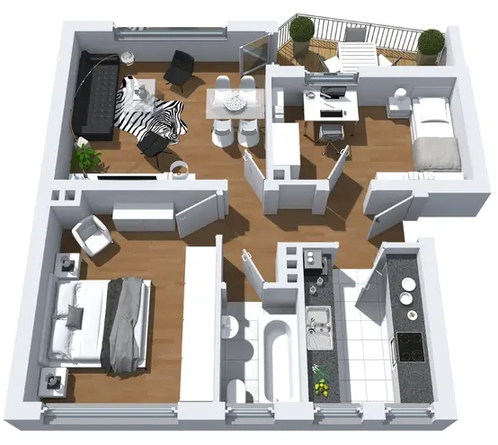 3 Zimmer Wohnung mit 57 m² in Herne – Bild 2