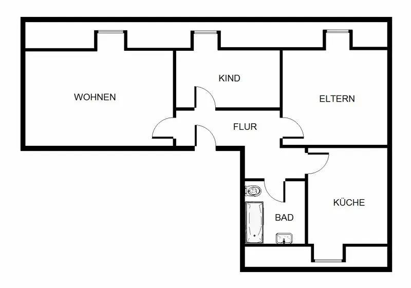 4 Zimmer Wohnung mit 56 m² in Gladbeck – Bild 5