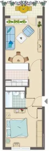 2 Zimmer Wohnung mit 44 m² in Erfurt – Bild 2