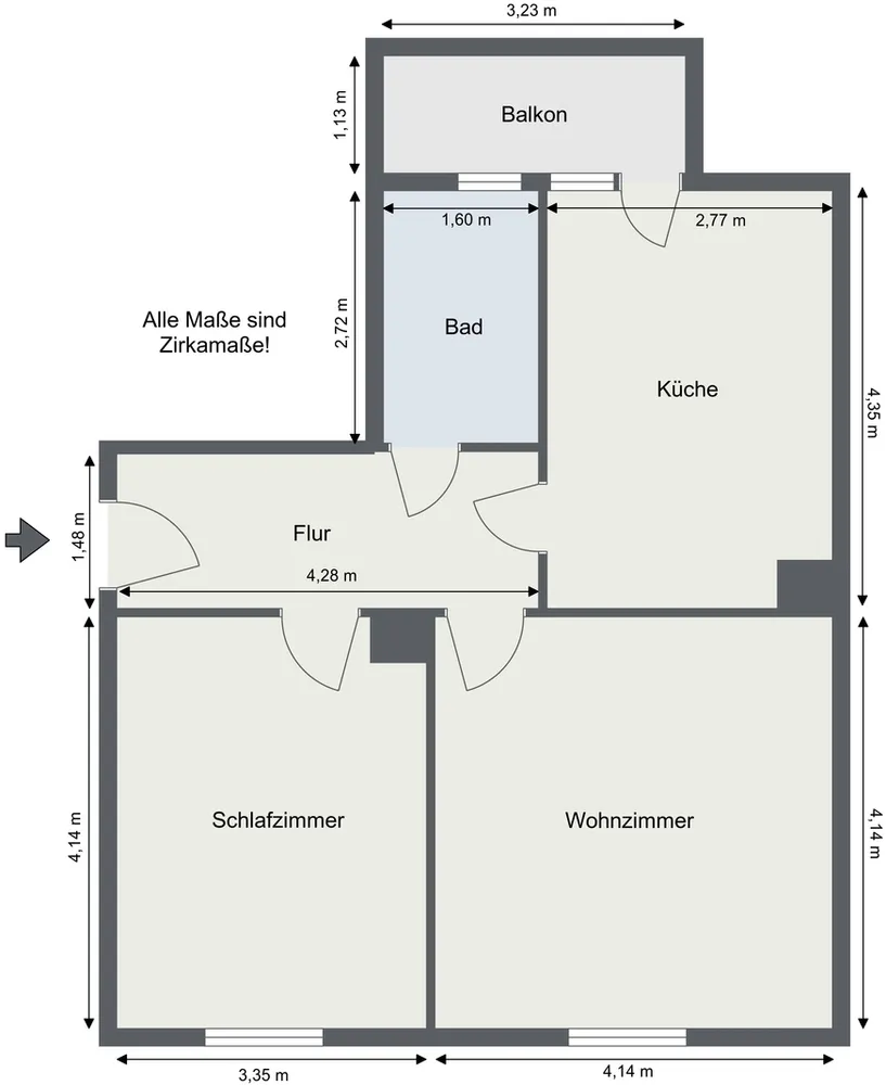 2 Zimmer Wohnung mit 54 m² in Gera – Bild 2