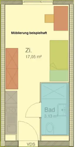 1 Zimmer Wohnung mit 20 m² in Nürnberg – Bild 5