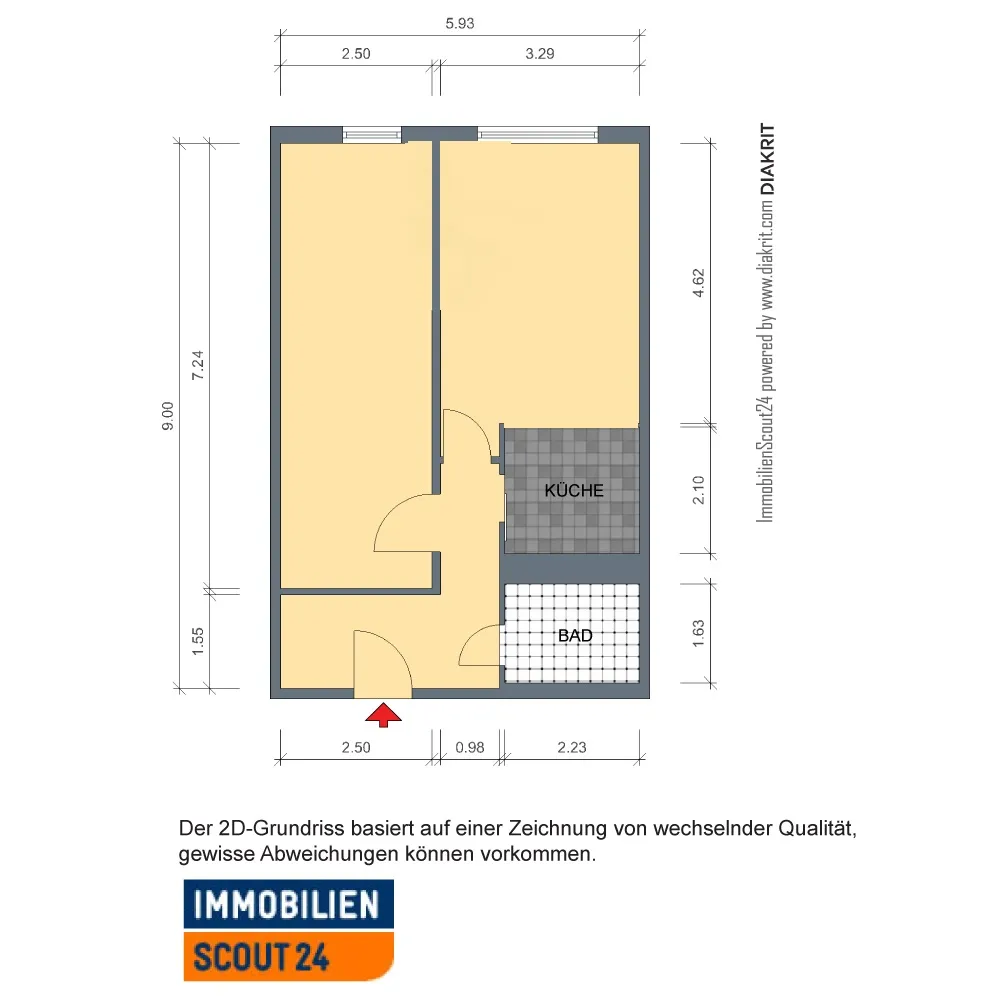 2 Zimmer Wohnung mit 50 m² in Erfurt – Bild 5