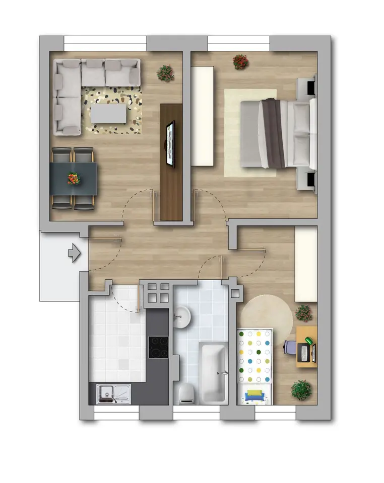3 Zimmer Wohnung mit 56 m² in Plauen – Bild 8