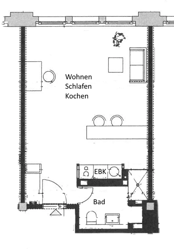 1 Zimmer Wohnung mit 40 m² in Leipzig – Bild 1