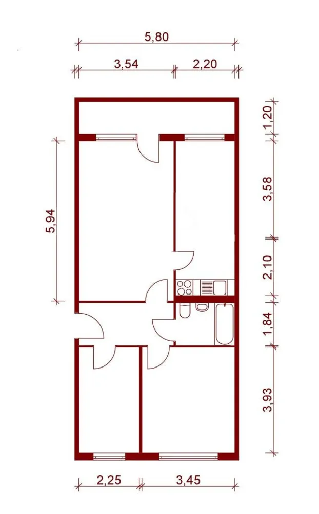 3 Zimmer Wohnung mit 70 m² in Stendal – Bild 2