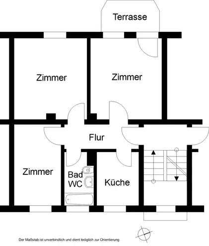 3 Zimmer Wohnung mit 60 m² in Bielefeld – Bild 2