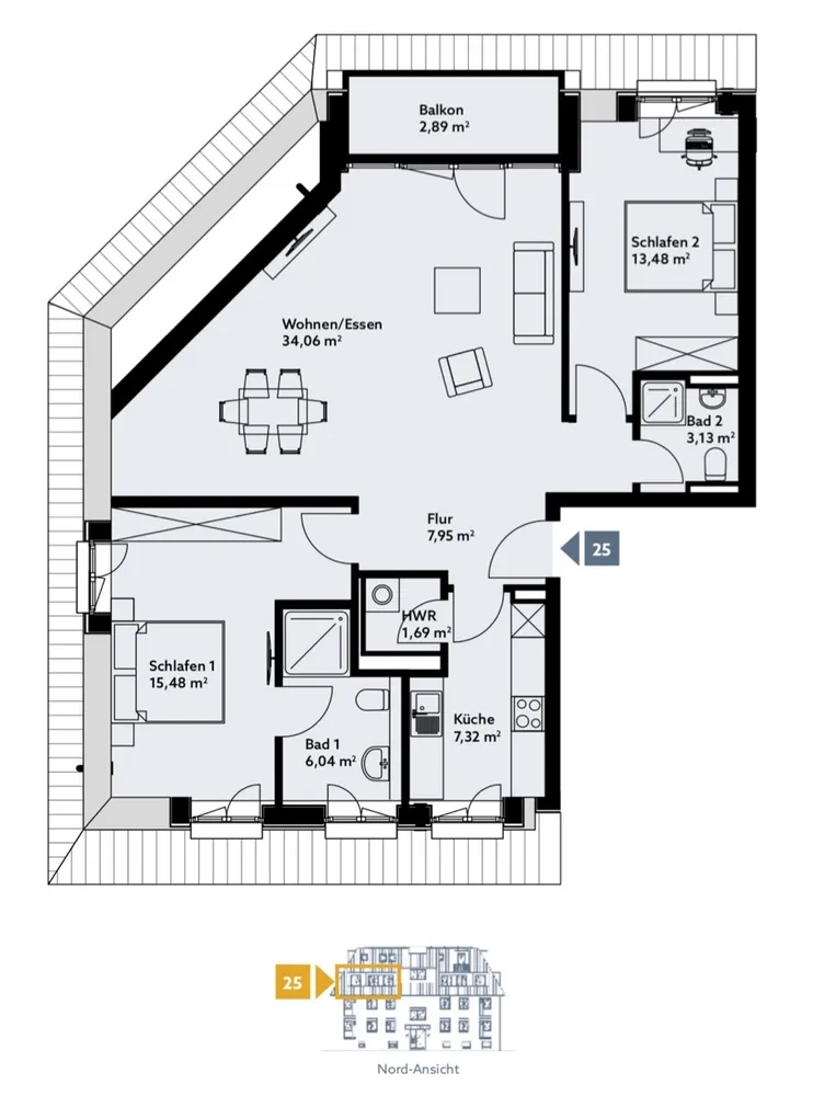 3 Zimmer Wohnung mit 92 m² in Bremen – Bild 5