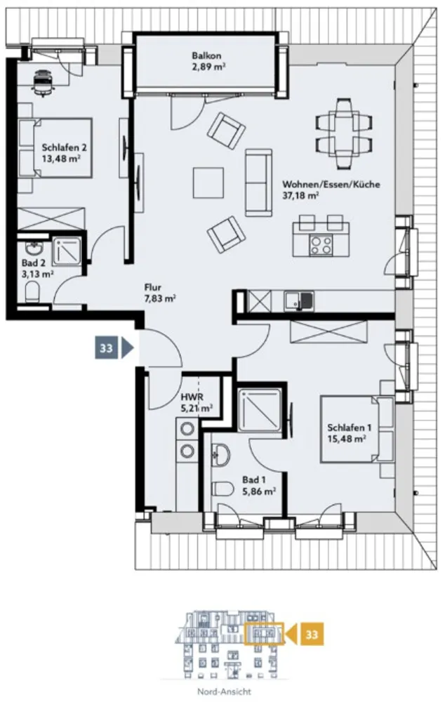 3 Zimmer Wohnung mit 92 m² in Bremen – Bild 6