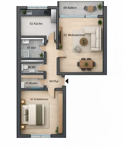 2 Zimmer Wohnung mit 63 m² in Frankfurt am Main – Bild 9