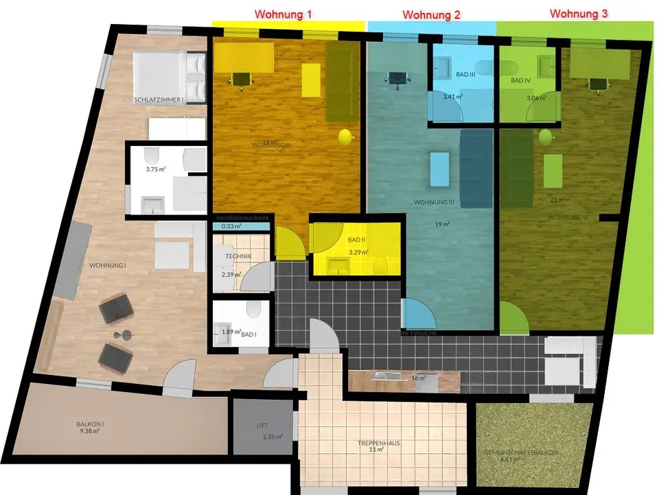 2 Zimmer Wohnung mit 19 m² in Worms – Bild 5