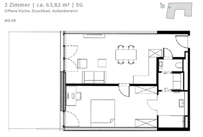 2 Zimmer Wohnung mit 80 m² in Aachen – Bild 12