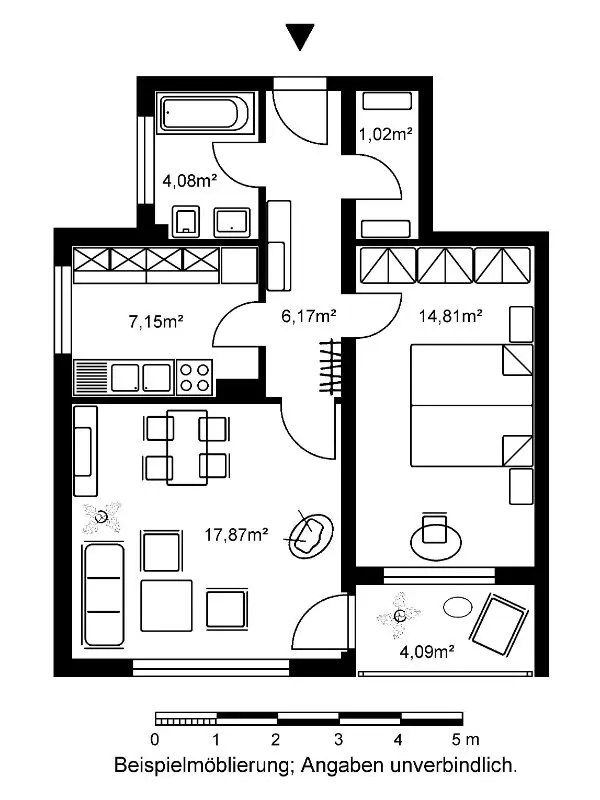 2 Zimmer Wohnung mit 53 m² in Rüsselsheim am Main – Bild 2