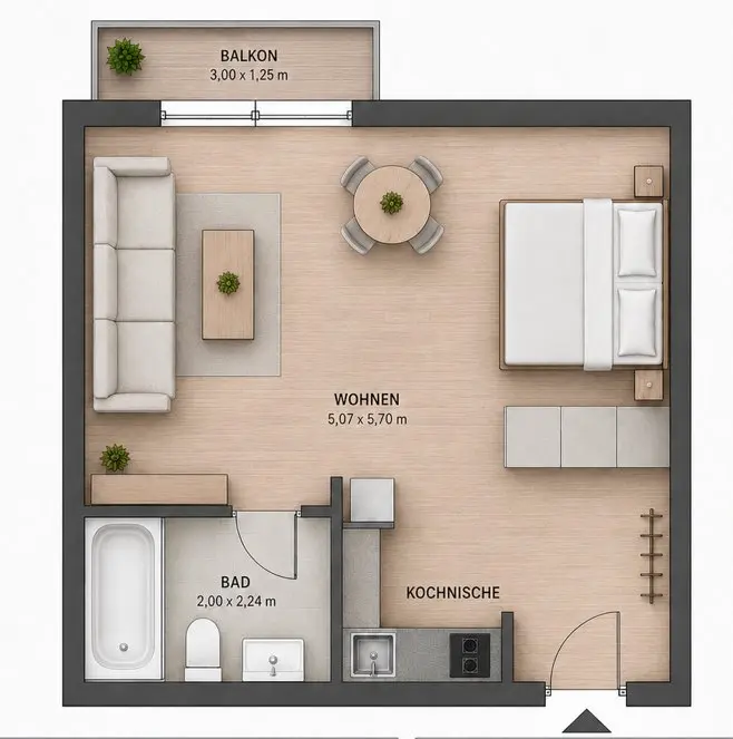 Studio mit 30 m² in Eisenach – Bild 6