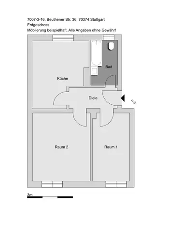 2 Zimmer Wohnung mit 52 m² in Stuttgart – Bild 4
