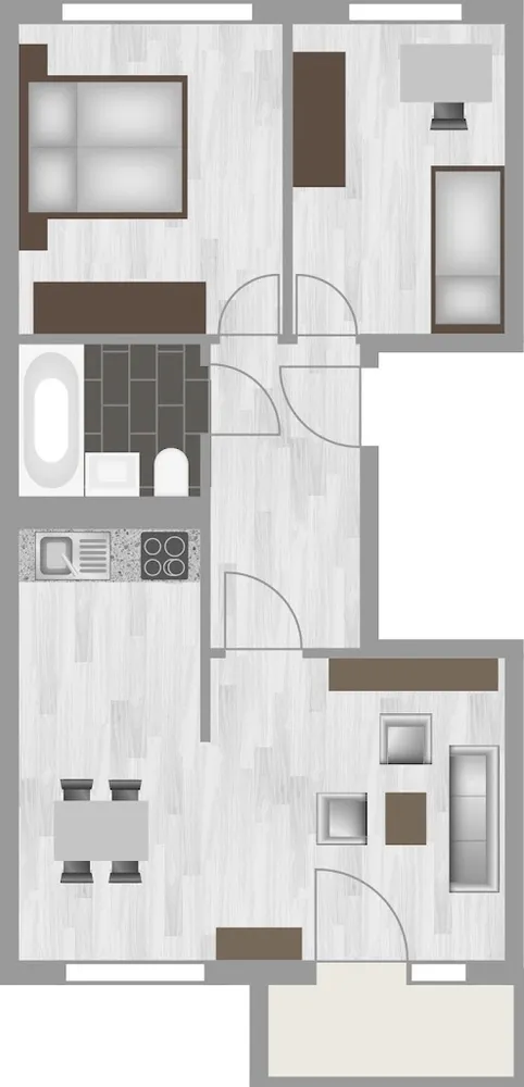 3 Zimmer Wohnung mit 57 m² in Halle (Saale) – Bild 6
