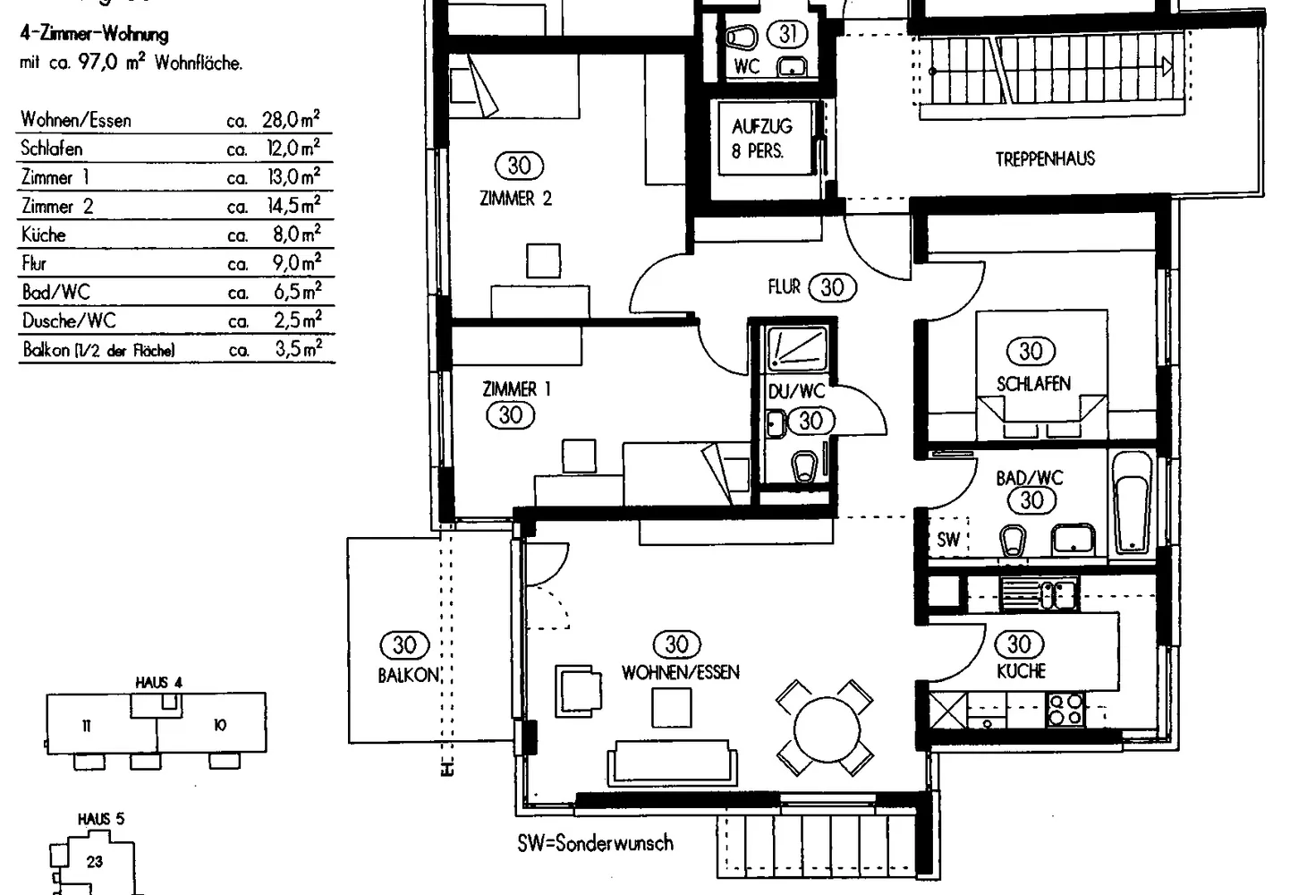 4 Zimmer Wohnung mit 97 m² in Ludwigsburg – Bild 2
