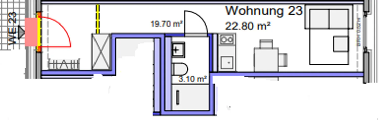 1 Zimmer Wohnung mit 23 m² in Chemnitz – Bild 9