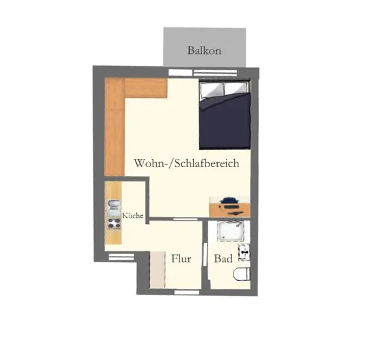1 Zimmer Wohnung mit 32 m² in Oldenburg – Bild 9