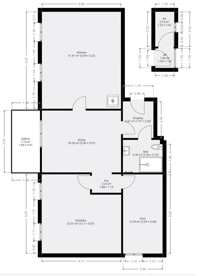 3 Zimmer Wohnung mit 110 m² in Wernigerode – Bild 3