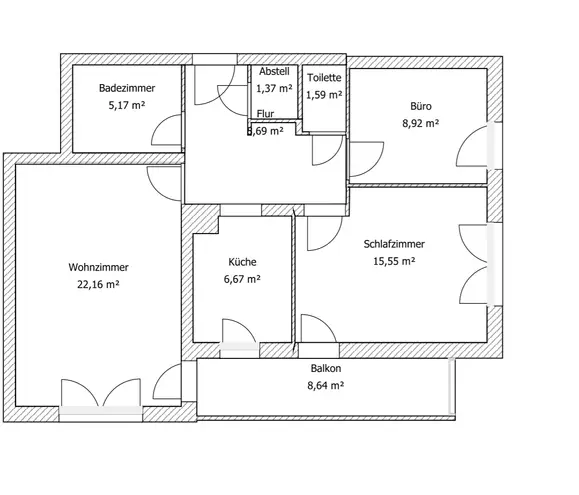 3 Zimmer Wohnung mit 77 m² in Regensburg – Bild 2