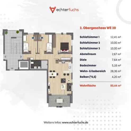 4 Zimmer Wohnung mit 80 m² in Mönchengladbach – Bild 11