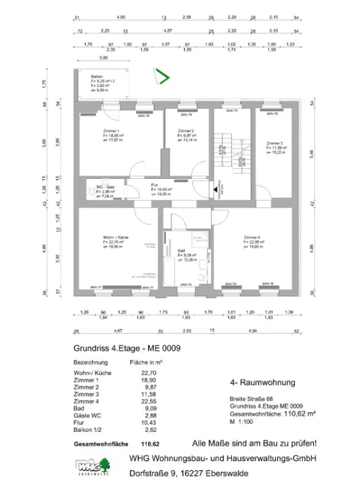 4 Zimmer Wohnung mit 111 m² in Eberswalde – Bild 2