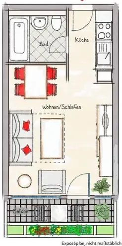 1 Zimmer Wohnung mit 32 m² in Regensburg – Bild 9