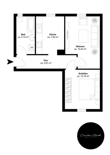 2 Zimmer Wohnung mit 45 m² in Leipzig – Bild 9