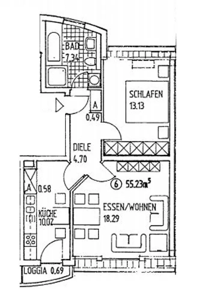 2 Zimmer Wohnung mit 55 m² in Zwickau – Bild 2