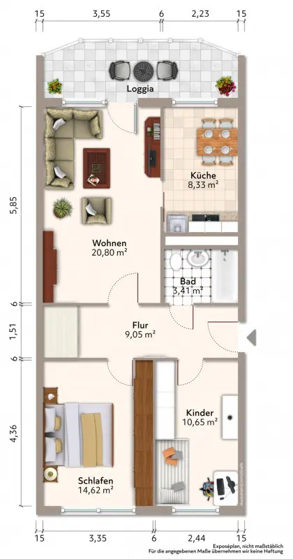 3 Zimmer Wohnung mit 69 m² in Bautzen – Bild 3