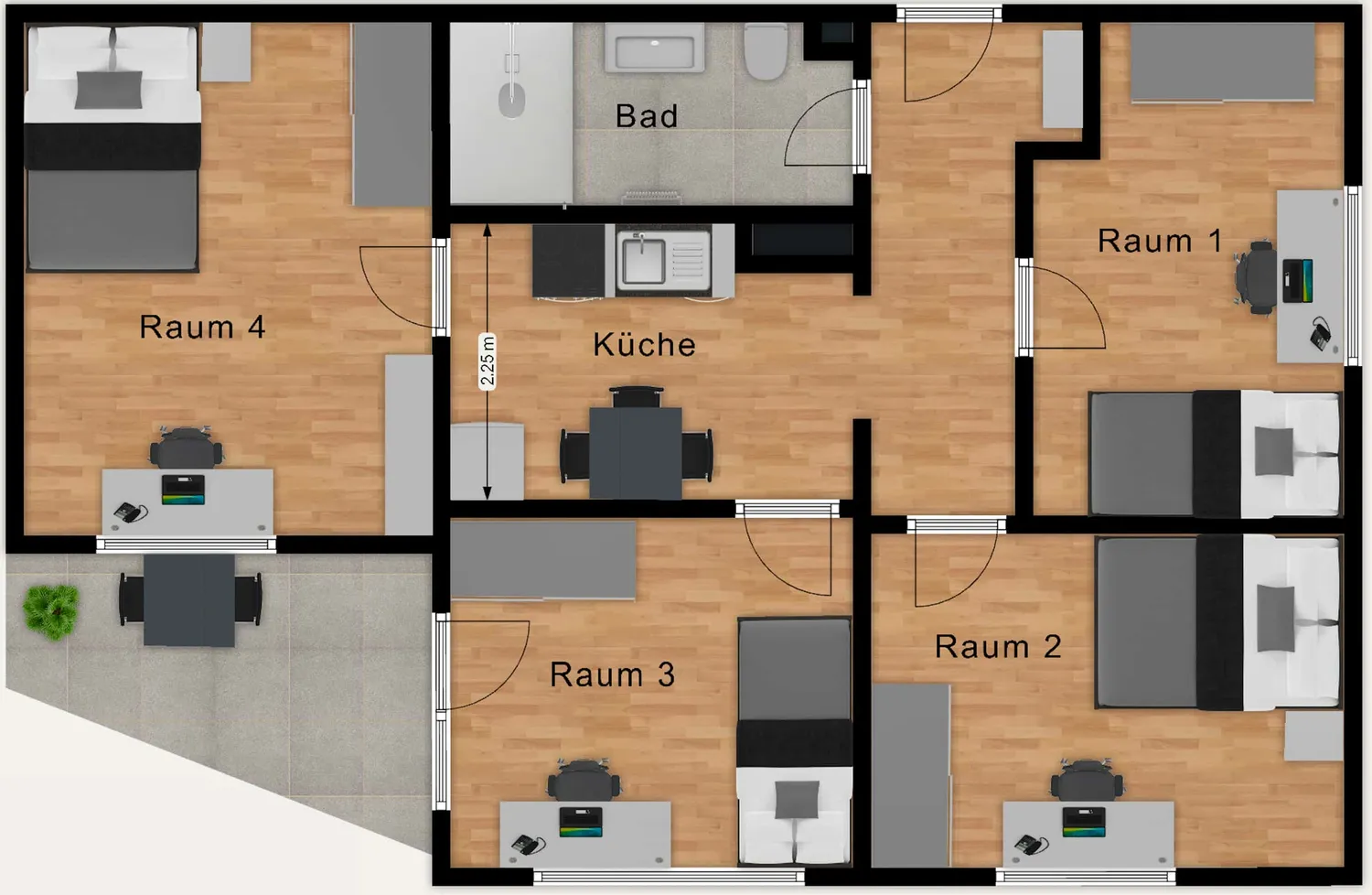 WG-Zimmer mit 20 m² in München – Bild 1