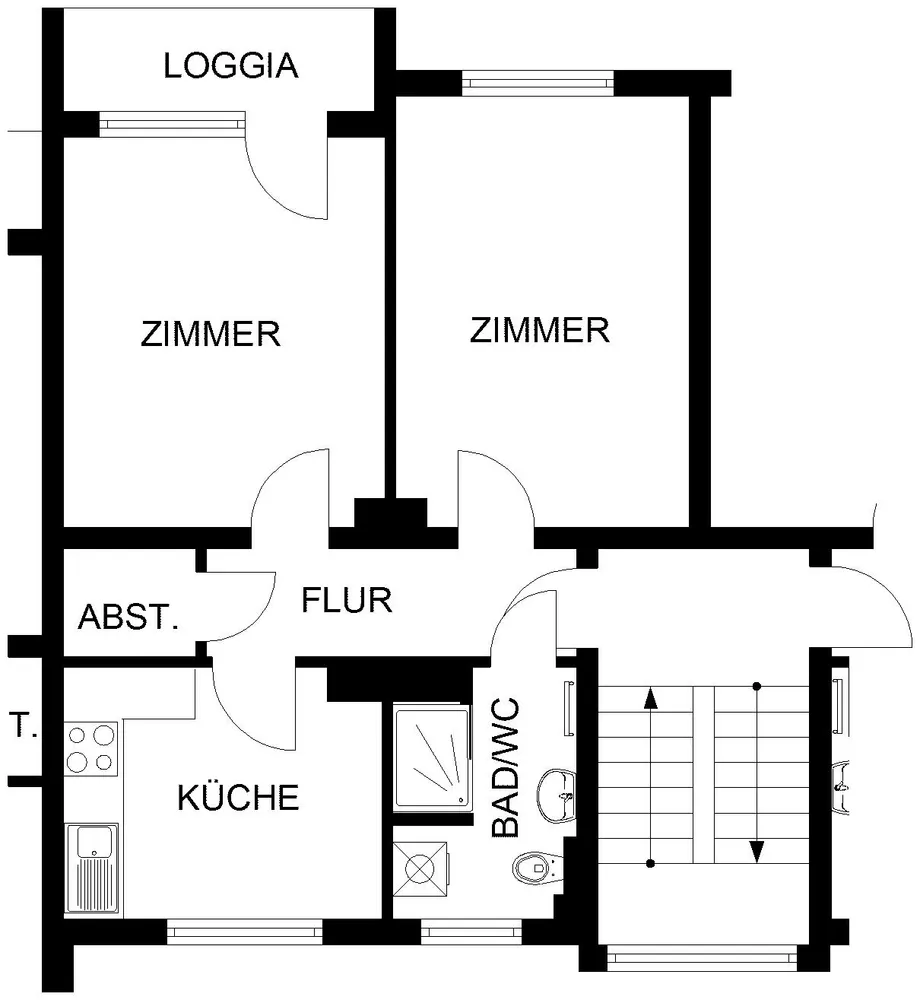 2 Zimmer Wohnung mit 57 m² in Hagen – Bild 2