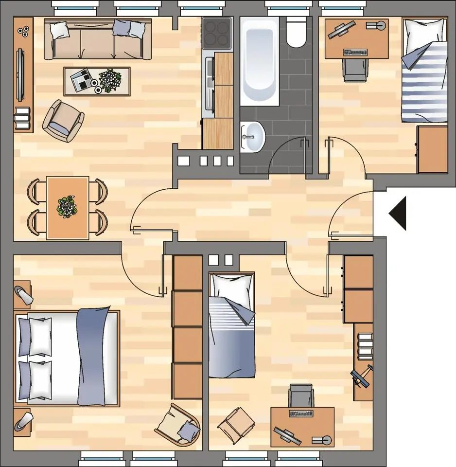 3 Zimmer Wohnung mit 58 m² in Wilhelmshaven – Bild 8