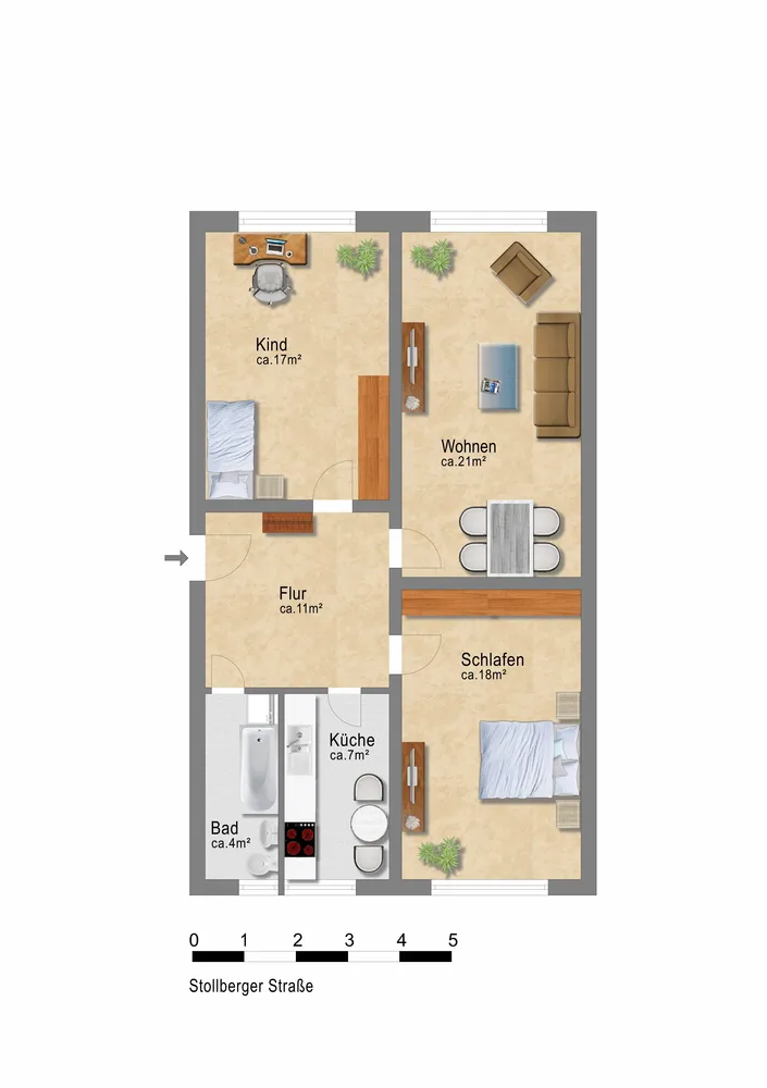 3 Zimmer Wohnung mit 80 m² in Leipzig – Bild 12