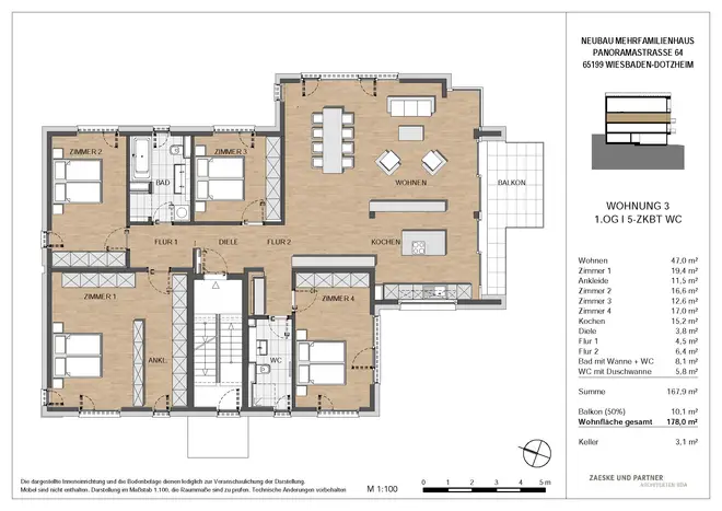 5 Zimmer Wohnung mit 178 m² in Wiesbaden – Bild 8