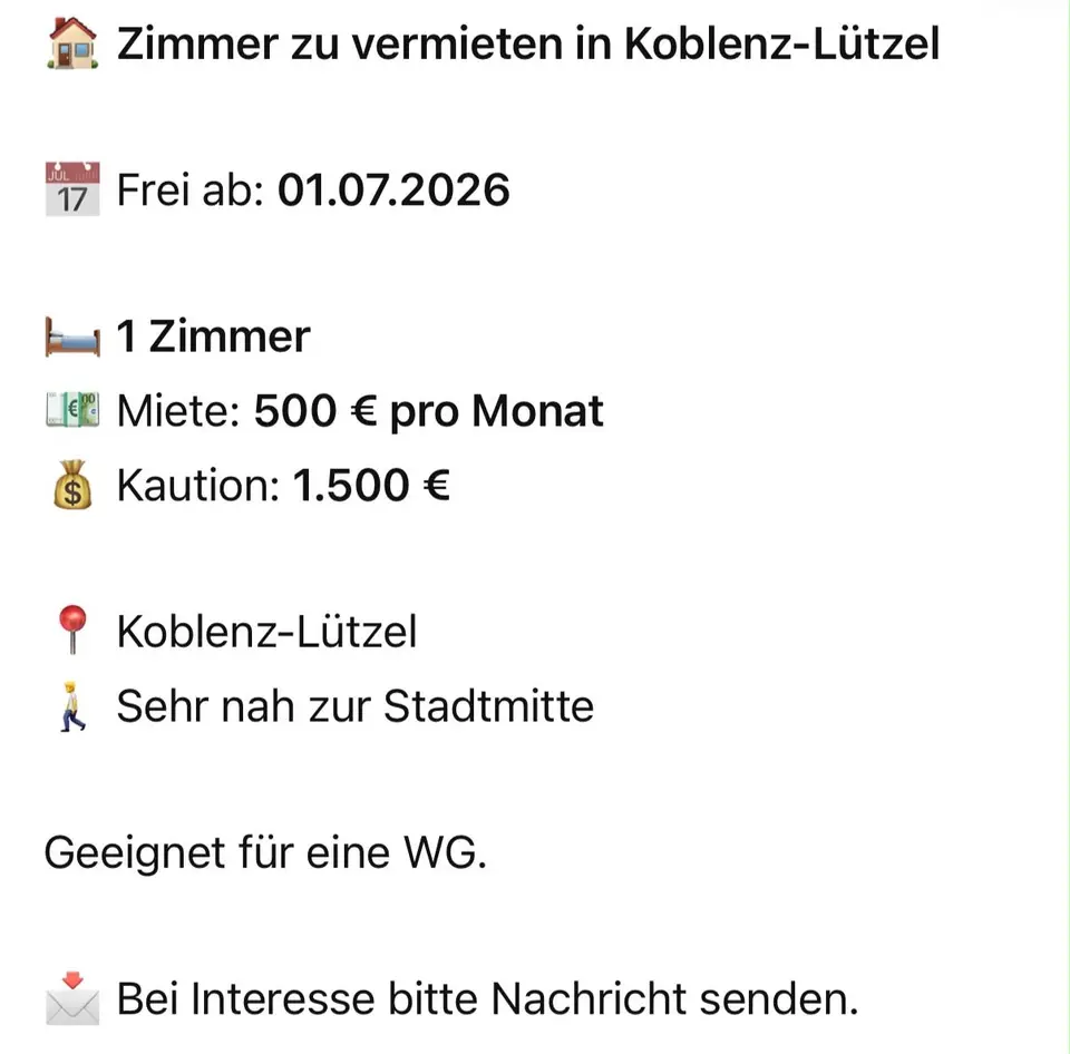 Studio mit 15 m² in Koblenz – Bild 7