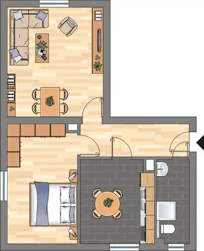 2 Zimmer Wohnung mit 50 m² in Leipzig – Bild 2