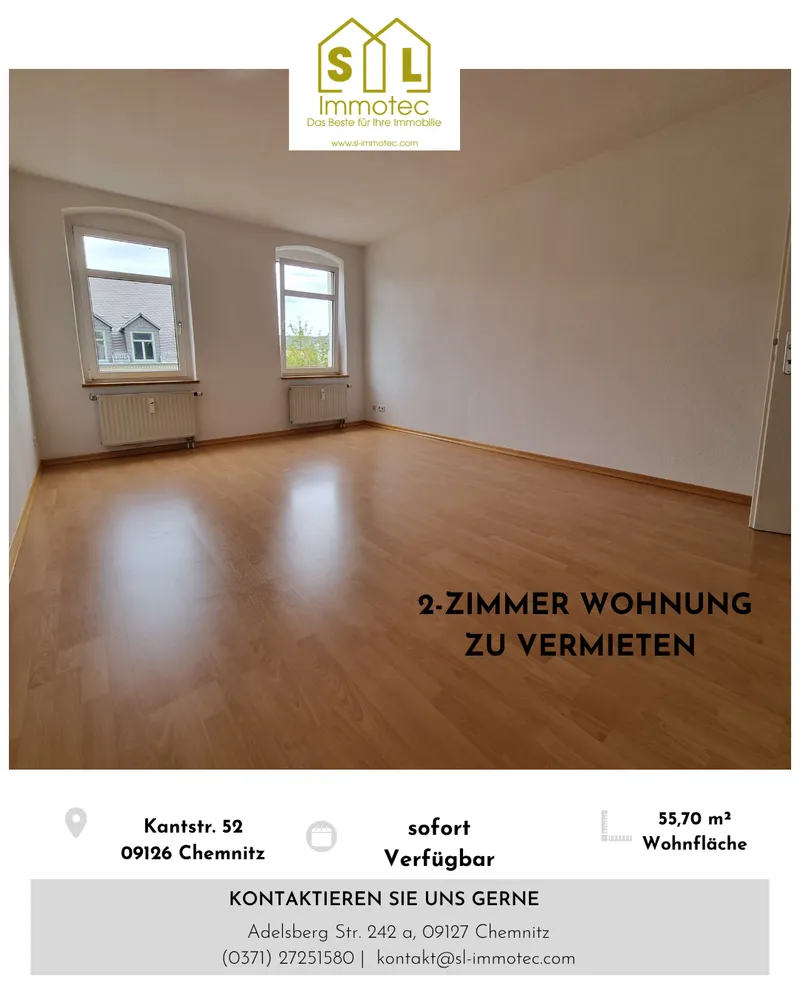 2 Zimmer Wohnung mit 56 m² in Chemnitz – Bild 1
