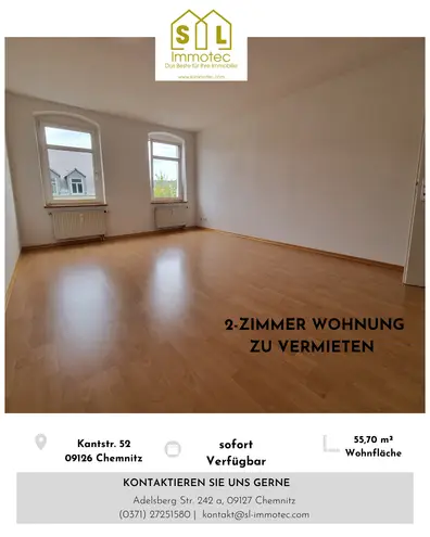 2 Zimmer Wohnung mit 56 m² in Chemnitz – Bild 1
