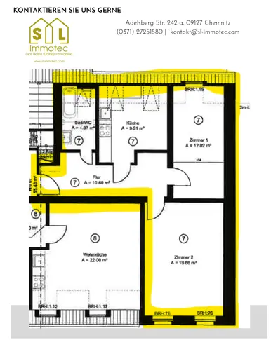 2 Zimmer Wohnung mit 56 m² in Chemnitz – Bild 10
