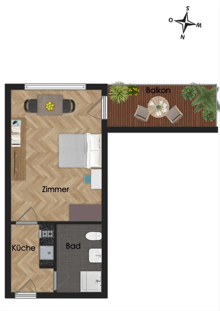 1 Zimmer Wohnung mit 30 m² in Tübingen – Bild 7
