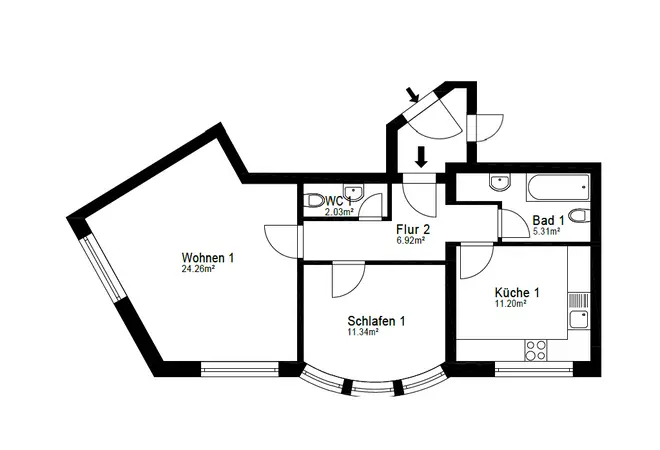 3 Zimmer Wohnung mit 61 m² in Hannover – Bild 5