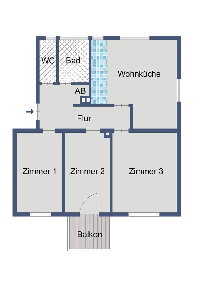 3 Zimmer Wohnung mit 69 m² in Marburg – Bild 3