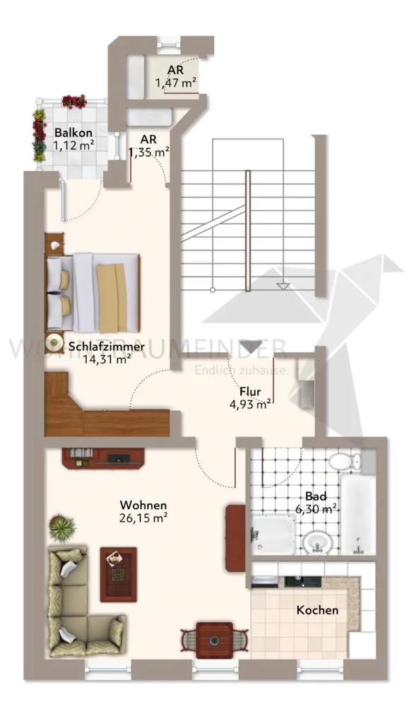 2 Zimmer Wohnung mit 56 m² in Zwickau – Bild 10