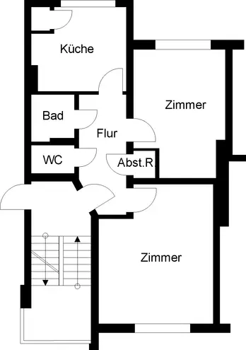 3 Zimmer Wohnung mit 60 m² in Duisburg – Bild 1