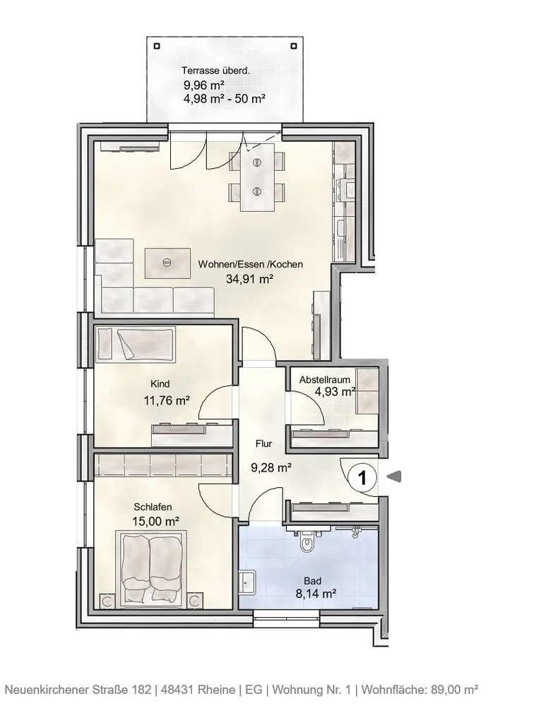 2 Zimmer Wohnung mit 66 m² in Rheine – Bild 4