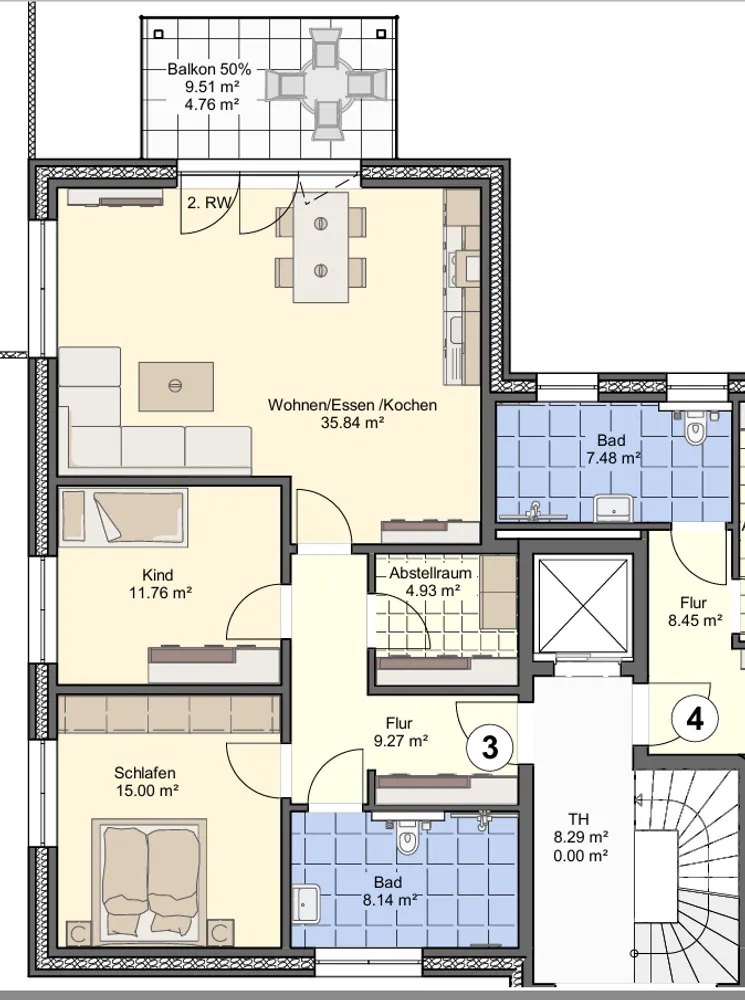 2 Zimmer Wohnung mit 66 m² in Rheine – Bild 6
