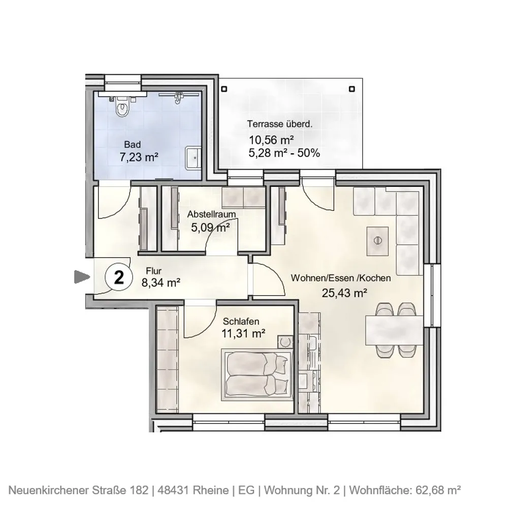 2 Zimmer Wohnung mit 66 m² in Rheine – Bild 10