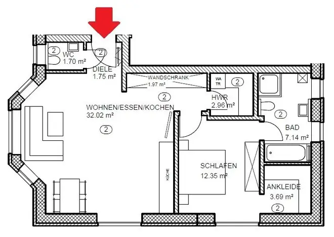 2 Zimmer Wohnung mit 67 m² in Oldenburg – Bild 12